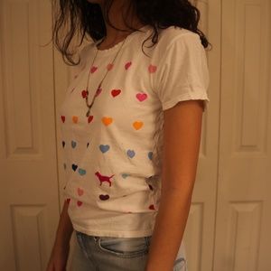 Multi-colored heart t-shirt